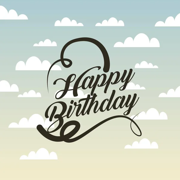 Tarjeta de cumpleaños feliz — Vector de stock