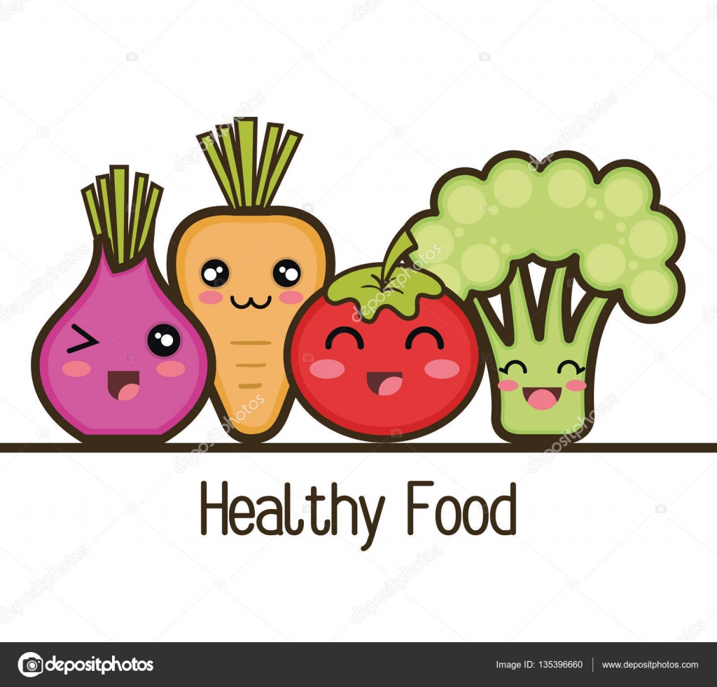 Desenho animado design de vegetais alimentos saudáveis vetor(es