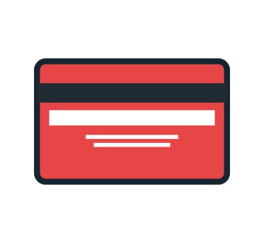 Kredi kartı düz simgesi