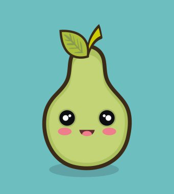 çizgi film armut meyve tasarım