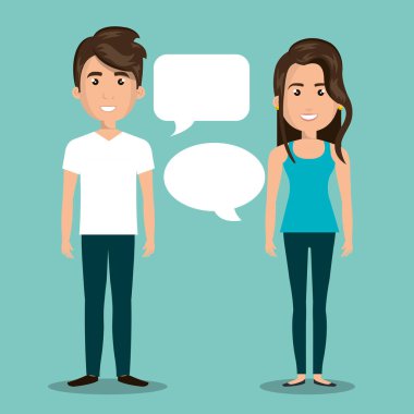 adam kadın izole kabarcık diyalog söz