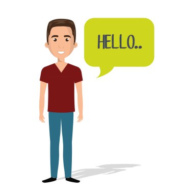 adam konuşma sohbet kabarcık izole