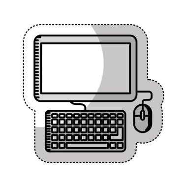 bilgisayar masaüstü izole simgesi