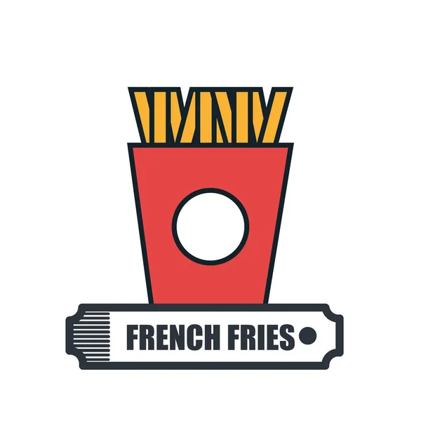 Geïsoleerde menupictogram fastfood restaurant — Stockvector