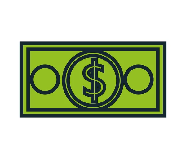 Bill dolar peníze ikona — Stockový vektor