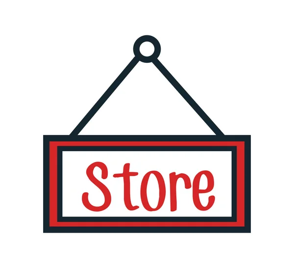 Ícone pendurado etiqueta loja — Vetor de Stock