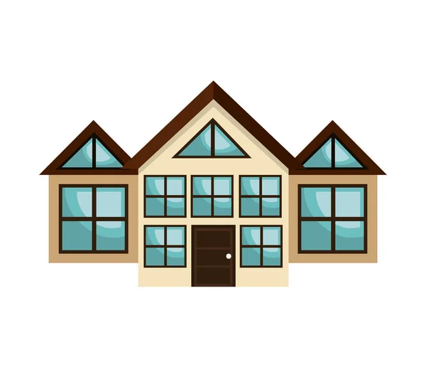 Icon house home building isolated — Stock Vector