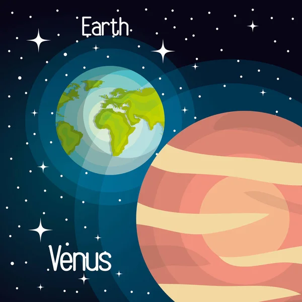 Астрономічна система сонячні планети ізольовані — стоковий вектор