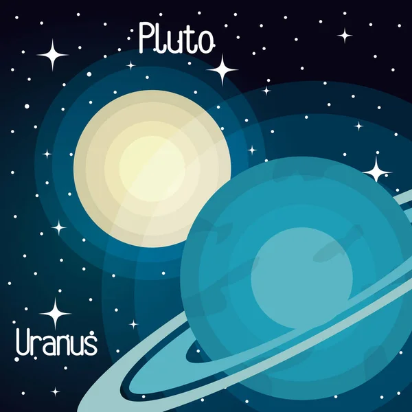 Sistema de astronomía planetas solares aislados — Vector de stock