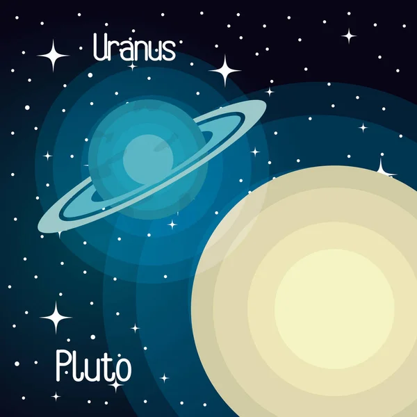 Système astronomique planètes solaires isolées — Image vectorielle