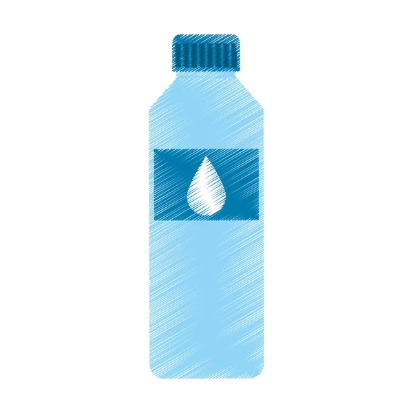 Bouteille d'eau boisson icône — Image vectorielle