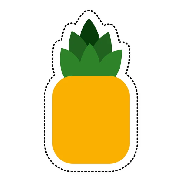 Ananas fruits frais dessin icône — Image vectorielle