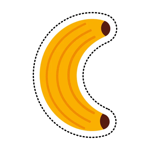 Banana fresh fruit drawing icon — Stock Vector