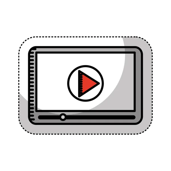 Videó lejátszó elszigetelt ikon — Stock Vector