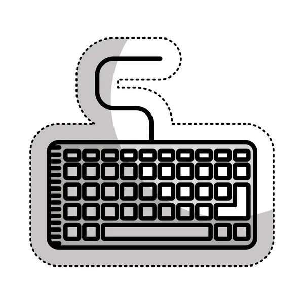 Teclado ordenador aislado icono — Archivo Imágenes Vectoriales