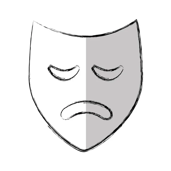 Theater masker klassieke pictogram — Stockvector