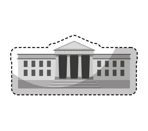 Government building isolated icon — Stock Vector