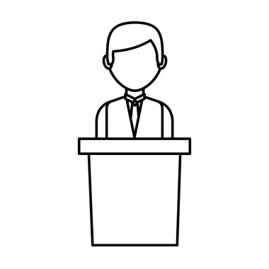 işadamı avatar satırı simgesi