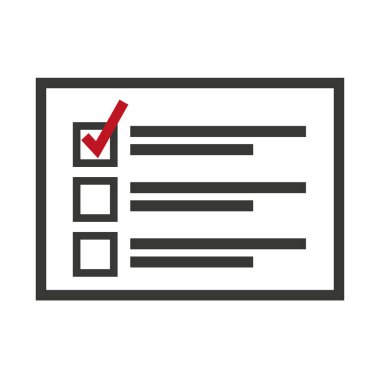 oy kart çek ile izole simge