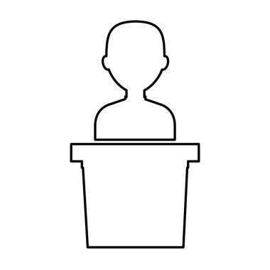 işadamı avatar satırı simgesi