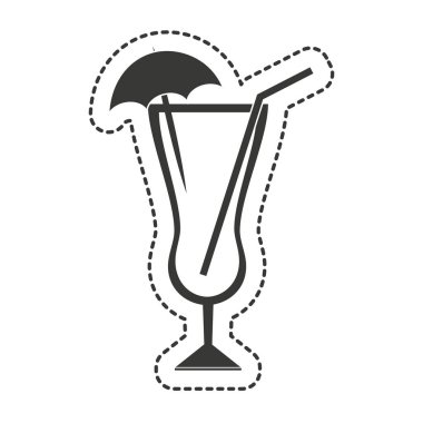 tropikal kokteyl taze izole simgesi