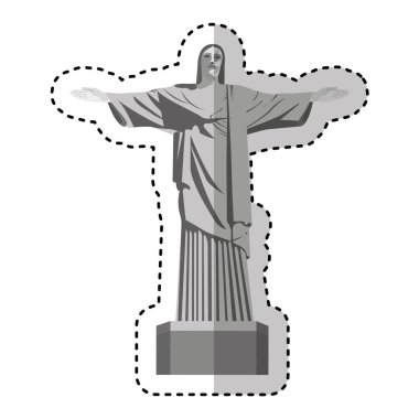 corcovade İsa'nın izole simgesi