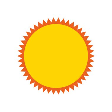 Yaz güneş izole simgesi