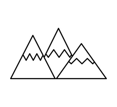 dağ manzara izole simgesi