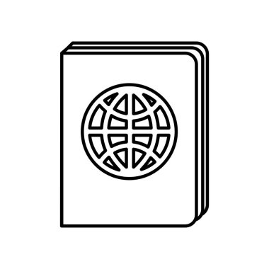 pasaport belge izole simgesi