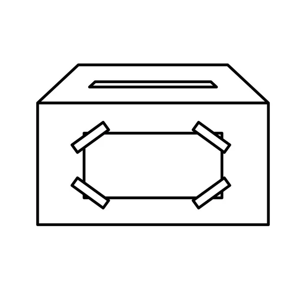 Коробка для виборів ізольована піктограма — стоковий вектор