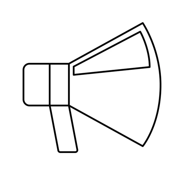 Megafoon platte lijn pictogram — Stockvector