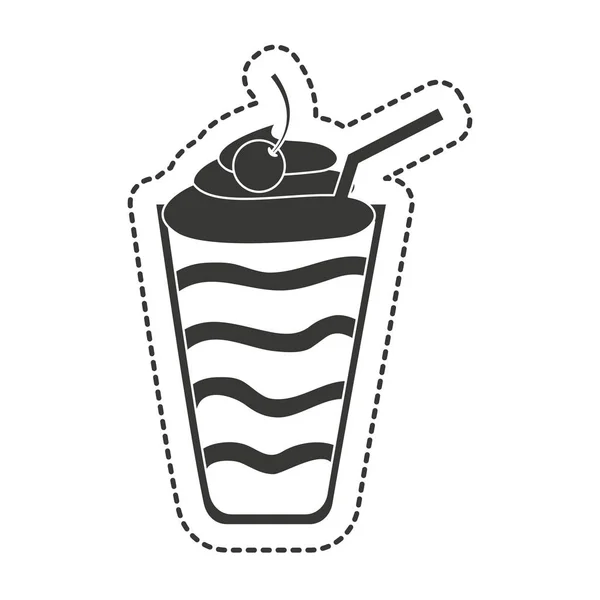 Batido dulce aislado icono — Archivo Imágenes Vectoriales