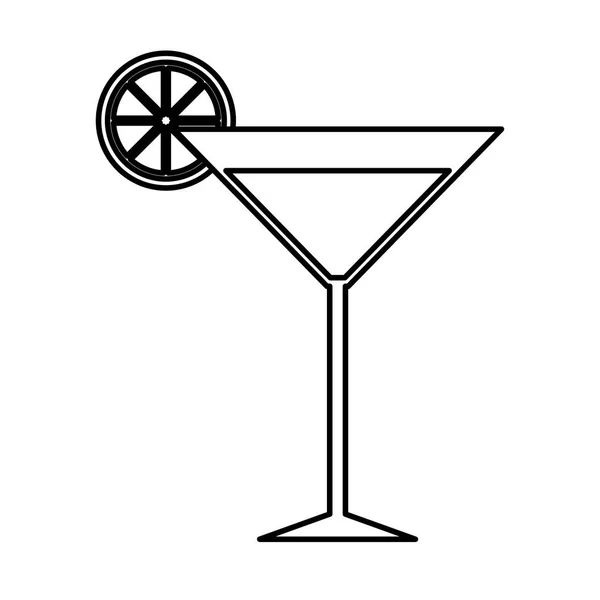 Cocktail tropical icône isolée fraîche — Image vectorielle