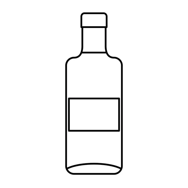 Láhev vína pít izolované ikony — Stockový vektor