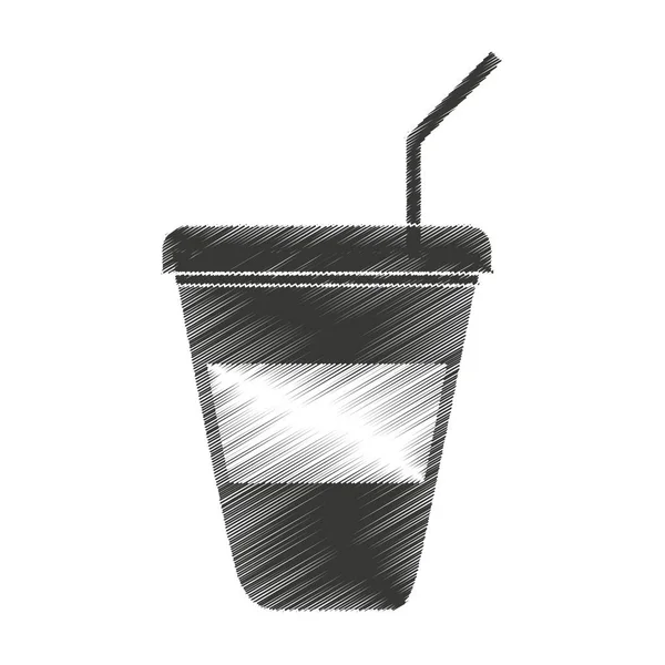 Ikona na białym tle kawy szkła — Wektor stockowy