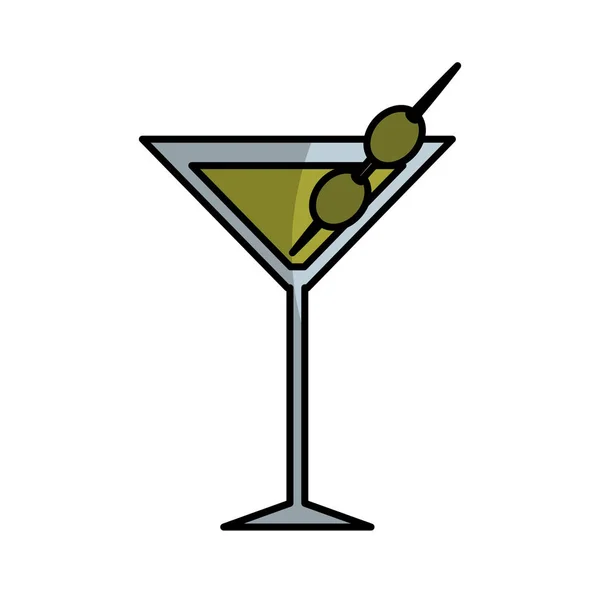 Tropischer Cocktail frisch isoliert Symbol — Stockvektor