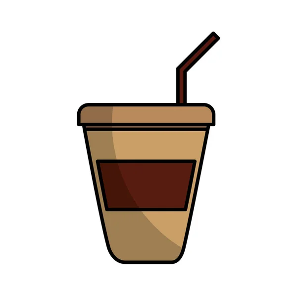 Verre de café icône isolée — Image vectorielle