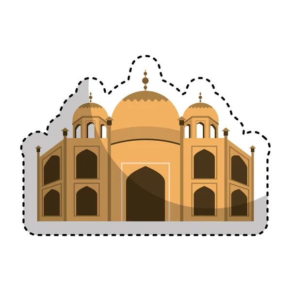 Catedral rome icône isolée — Image vectorielle