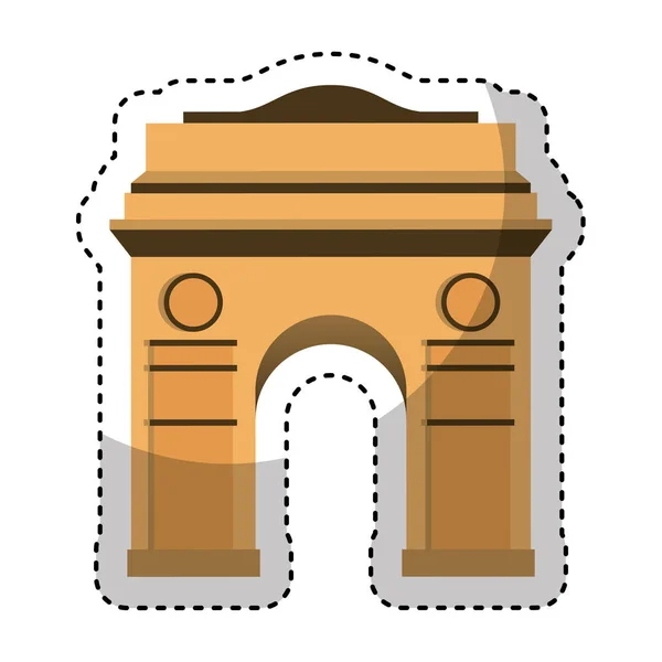 Arco de triunfo icono aislado — Archivo Imágenes Vectoriales
