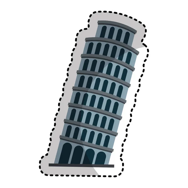 Pisa torre aislado icono — Archivo Imágenes Vectoriales