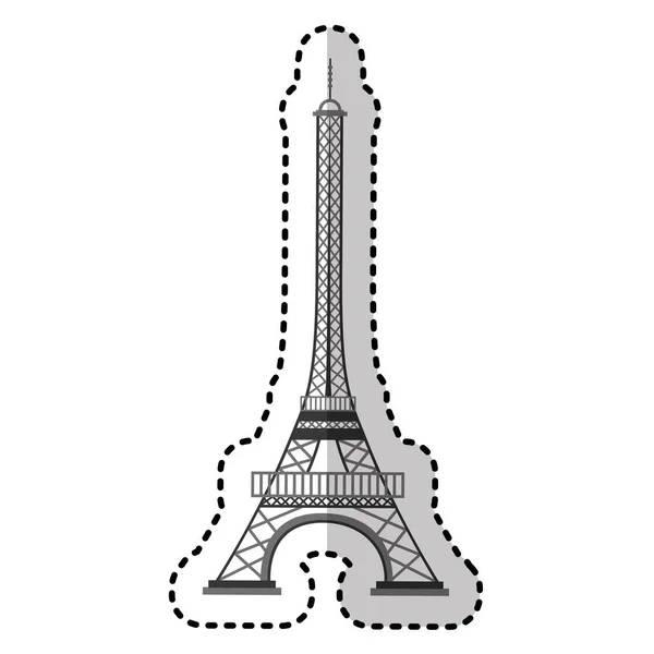 Eiffel torony elszigetelt ikon — Stock Vector