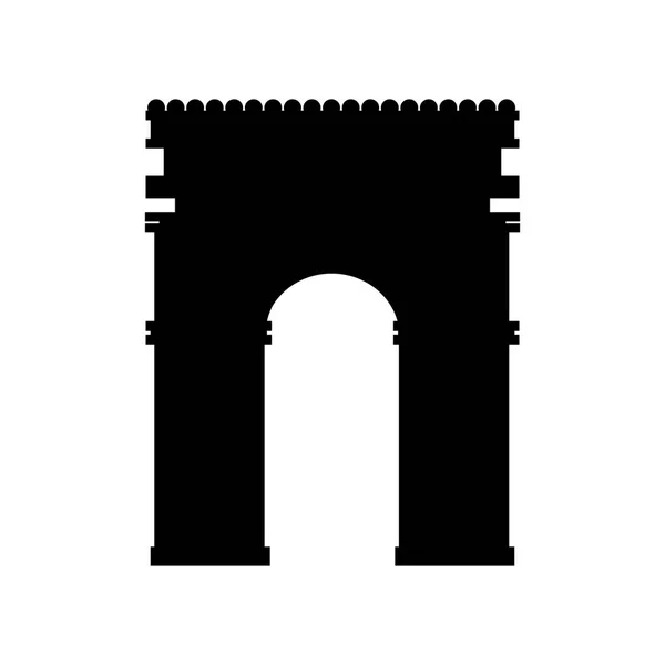 Arco de triunfo icono aislado — Vector de stock