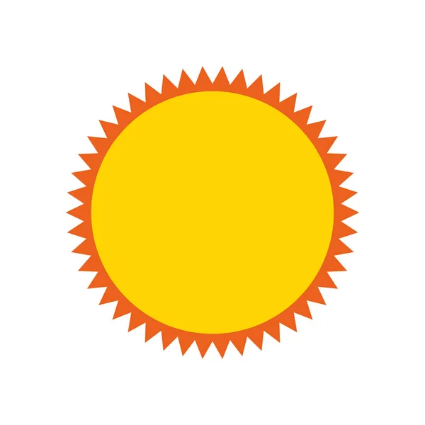 Zomer zon geïsoleerde pictogram — Stockvector