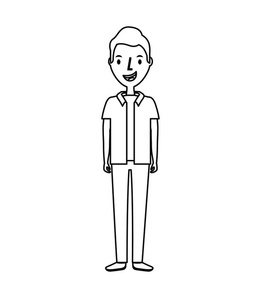 Joven hombre avatar carácter — Vector de stock