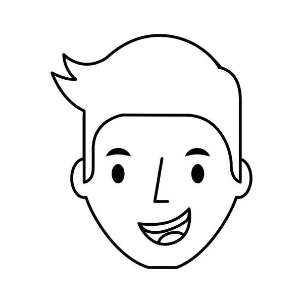 Joven hombre avatar carácter — Vector de stock