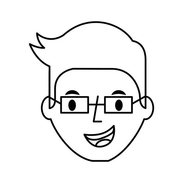 Joven hombre avatar carácter — Vector de stock