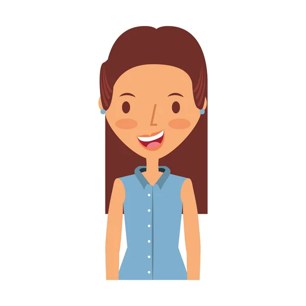 Carácter avatar mujer joven — Vector de stock