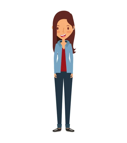 Young woman avatar character — Stock Vector