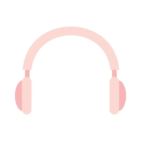 Headphone audio device isolated icon — Stock Vector