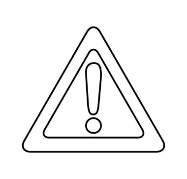 üçgen uyarı sinyali simgesini